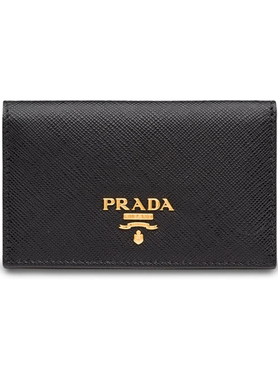 Shop Prada Saffiano Logo Cardholder