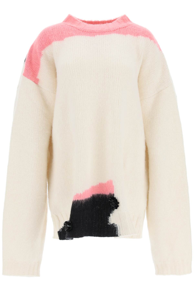 Shop Raf Simons Maxi Sweater In Mixed Colours