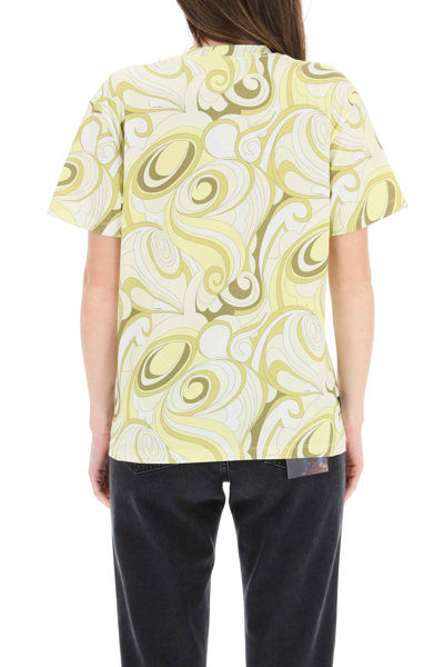 Shop Raf Simons Printed T-shirt With Brooch In Mixed Colours
