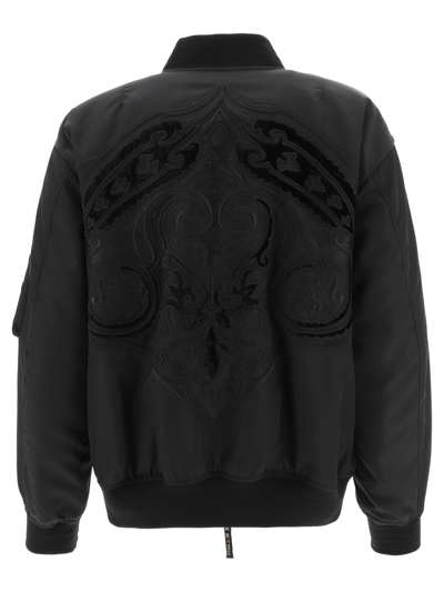 Shop Etro Reversible Bomber Jacket With Embroidery In Black  