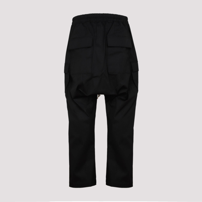 Shop Rick Owens Cotton Cargo Pants In Black