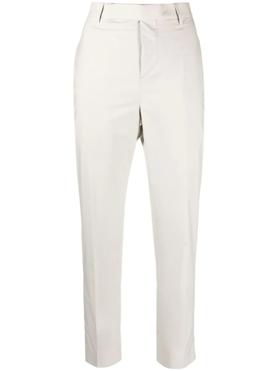 Shop Rick Owens High-waisted Slim Fit Trousers