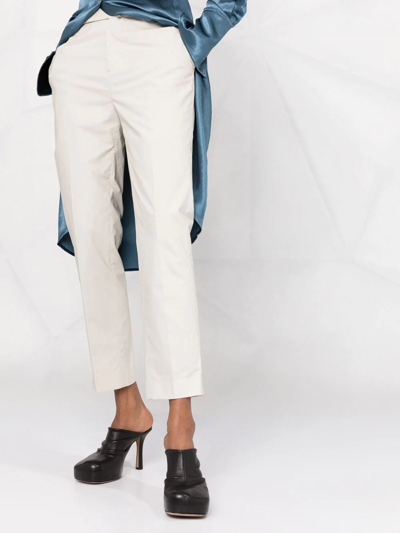 Shop Rick Owens High-waisted Slim Fit Trousers