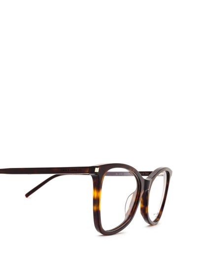 Shop Saint Laurent Eyewear Eyeglasses In Dark Havana