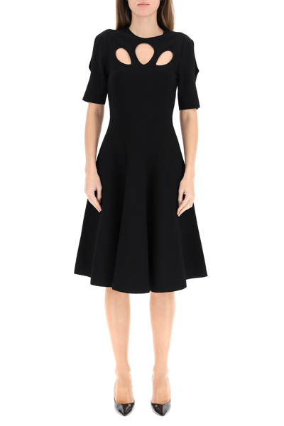 Shop Stella Mccartney Compact Knit Midi Dress In Black