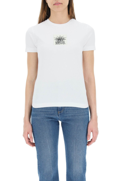 Shop Stella Mccartney Logo Patch T-shirt In Mixed Colours