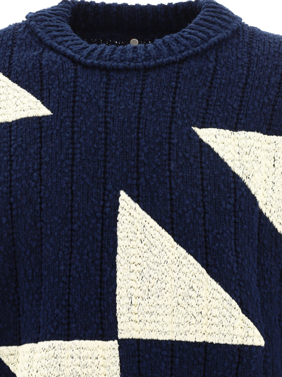 Shop Oamc Sweater With Embroidery In Blue