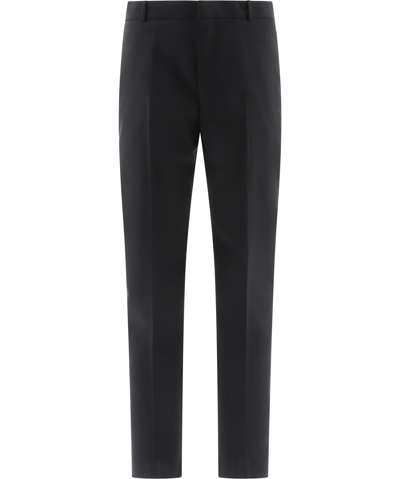 Shop Alexander Mcqueen Tailored Wool Pants In Black  