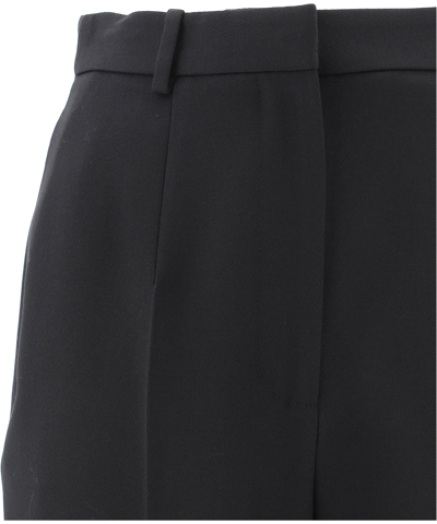 Alexander Mcqueen Virgin Wool Pants In Black  