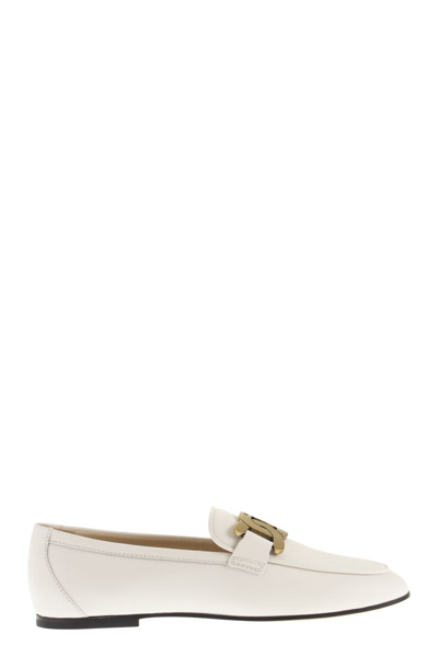 Shop Tod's Kate Leather Loafer In White