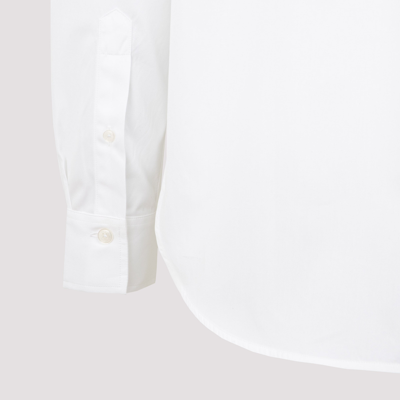 Shop Totême Signature Cotton Shirt In White