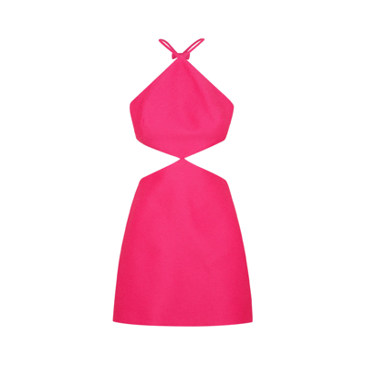 Shop Valentino Mini Dress In Pink &amp; Purple