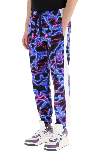 Shop Valentino Camou Neon Trackpants In Mixed Colours