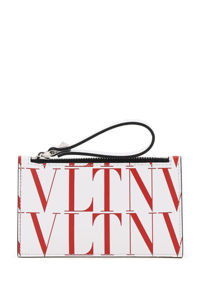 Shop Valentino Garavani Vltn Times Card Holder With Zip In Mixed Colours