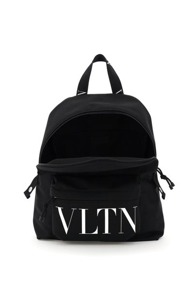 Shop Valentino Garavani Vltn Print Backpack In Black