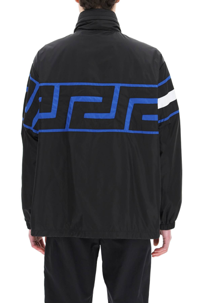 Shop Versace Greca Light Windbreaker Jacket In Mixed Colours