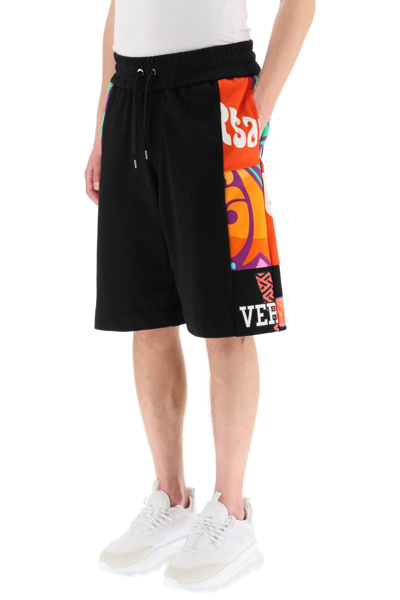 Shop Versace Medusa Music Shorts In Mixed Colours