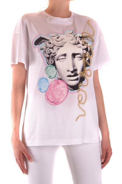 Shop Versace Tshirt Short Sleeves In White