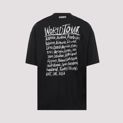 Shop Vetements World Tour T-shirt Tshirt In Black