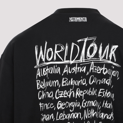 Shop Vetements World Tour T-shirt Tshirt In Black