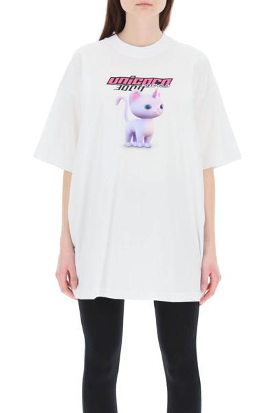 Shop Vetements 'everyone Can Be A Unicorn' T-shirt In Mixed Colours