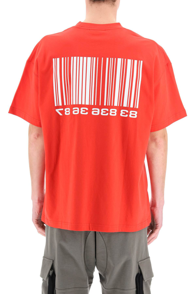 Shop Vtmnts Big Barcode T-shirt In Mixed Colours