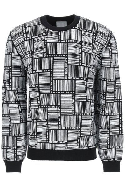 Vtmnts Geometric Print Wool Crewneck In Mixed Colours