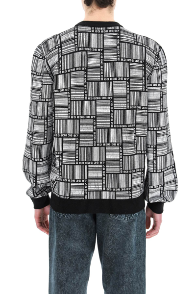 Vtmnts Geometric Print Wool Crewneck In Mixed Colours