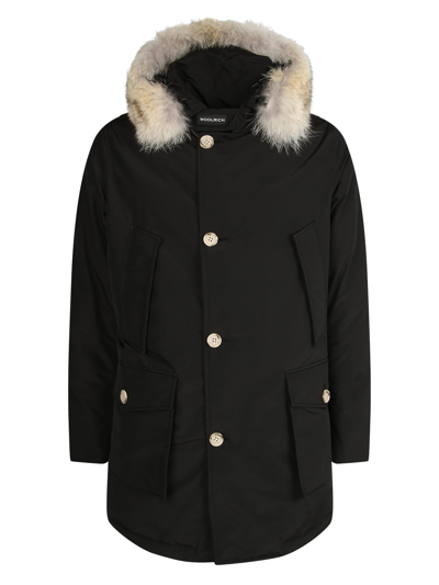 Shop Woolrich Artic Parka Coat In Black