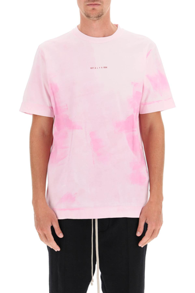 Shop Alyx 1017  9sm Nightmare Print Tie-dye T-shirt In Pink