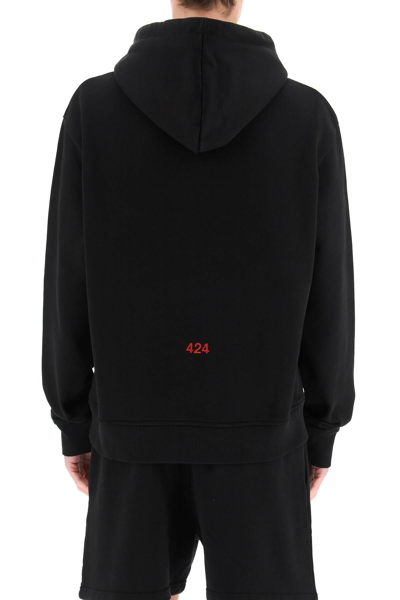 Shop 424 Logo Embroidery Hoodie In Mixed Colours