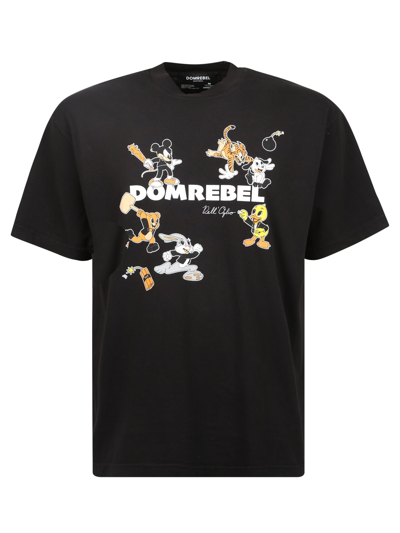 Shop Domrebel Dom Rebel Logo-print T-shirt In Black