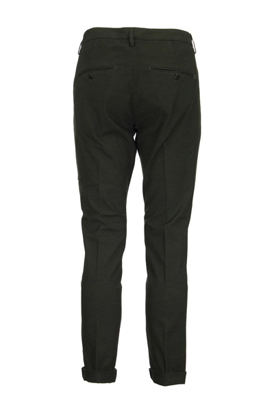 Shop Dondup Gaubert - Slim-fit Gabardine Trousers In Dark Green