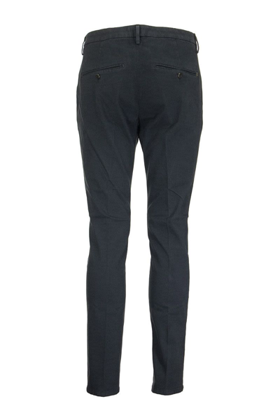 Shop Dondup Gaubert Slim-fit Gabardine Trousers In Dark Blue