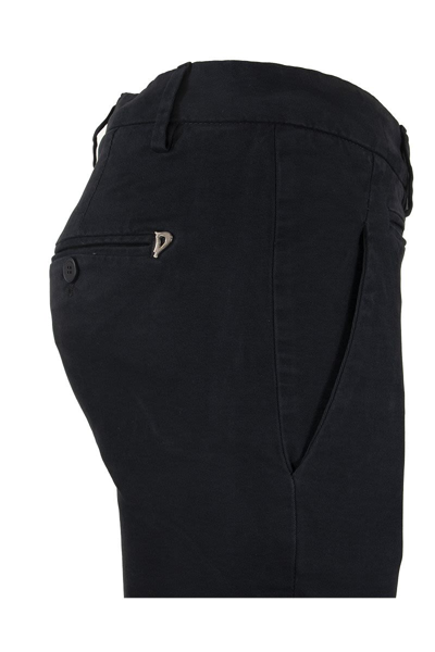 Shop Dondup Perfect Slim Chinos Trousers In Dark Blue