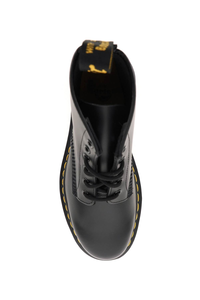 Shop Dr. Martens' Dr.martens 101 Smooth Lace-up Combat Boots In Black