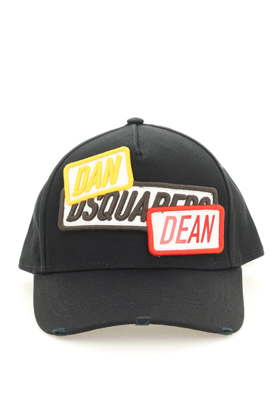 Shop Dsquared2 D2 Patch Baseball Cap In Mixed Colours