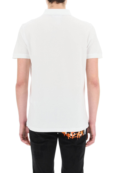 Shop Dsquared2 Icon Print Polo Shirt In White