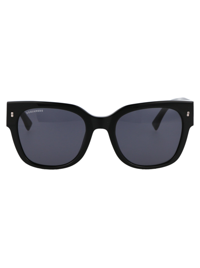 Shop Dsquared2 Sunglasses In 807ir Black
