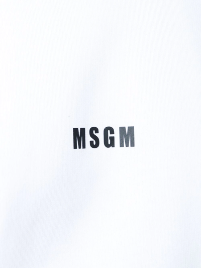 Shop Msgm Cropped Mini Logo Sweatshirt