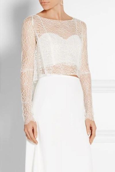 Shop Rime Arodaky Perry Asymmetric Lace Top In White