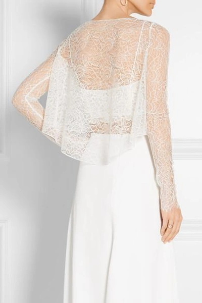 Shop Rime Arodaky Perry Asymmetric Lace Top In White