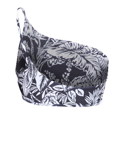 Shop Palm Angels Jungle Print Bikini Top In Black