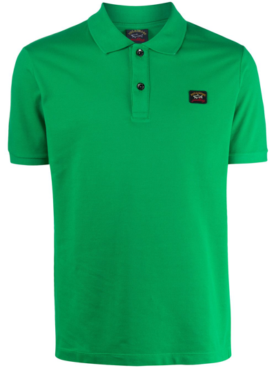 Shop Paul & Shark Polo Logo Clothing In Green
