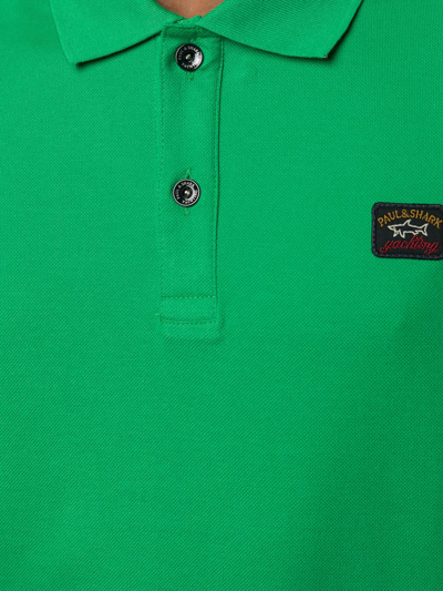 Shop Paul & Shark Polo Logo Clothing In Green
