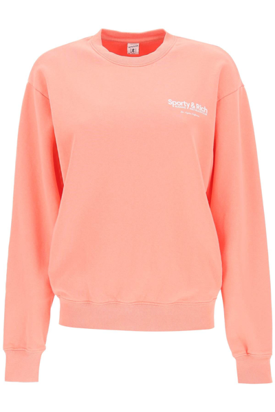 Shop Sporty And Rich Sporty Rich Club Logo Sweatshirt In Pink