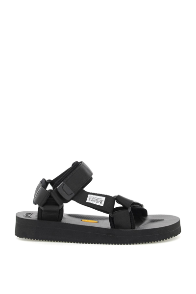 Shop Suicoke Depa-v Sandals In Black