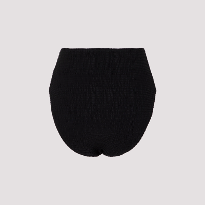Shop Totême Smocked Bikini Bottom Swimwear In Black