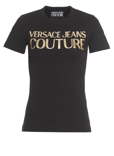 Shop Versace Jeans Couture T-shirts And Polos In Black+gold