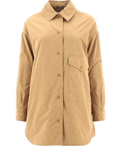 Aspesi Waterproof Overshirt In Brown | ModeSens